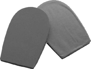 <b>Poron</b> 4000 Grey Heel Cushions - 6mm - One Size 